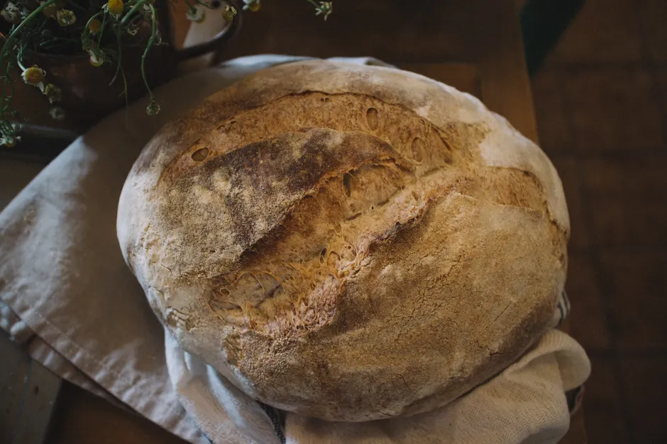Artisan loaves cooling after the bake
