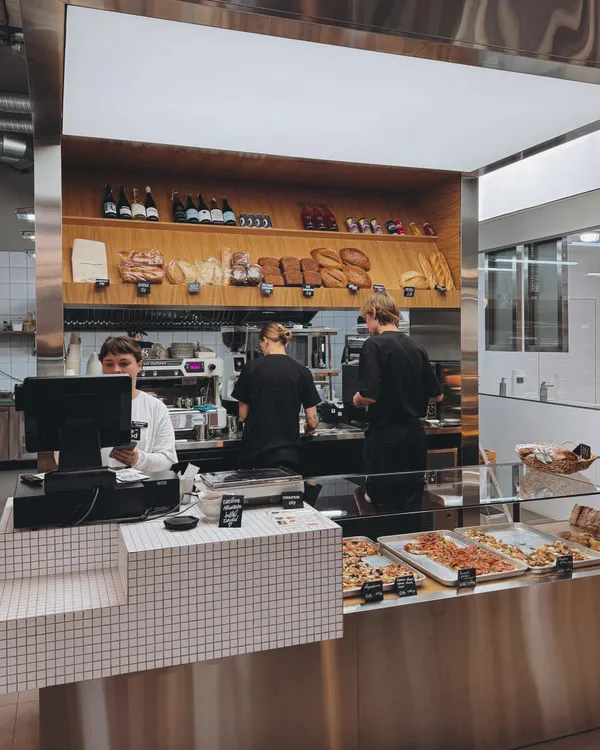 Bright and welcoming bakery café interior